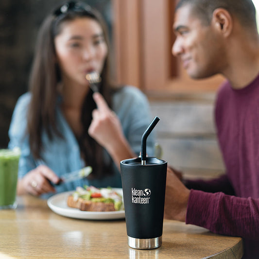 Straw 2-Pack with Brush - Black